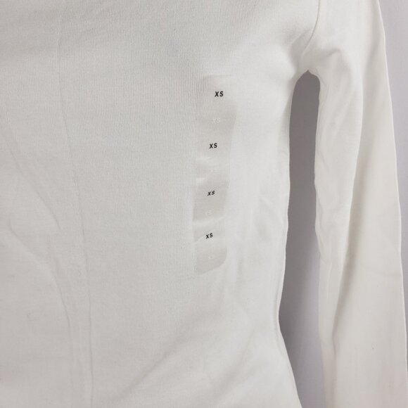 Gap XS White Boatneck T-shirt NWT Long Sleeve Womens - Picture 5 of 13